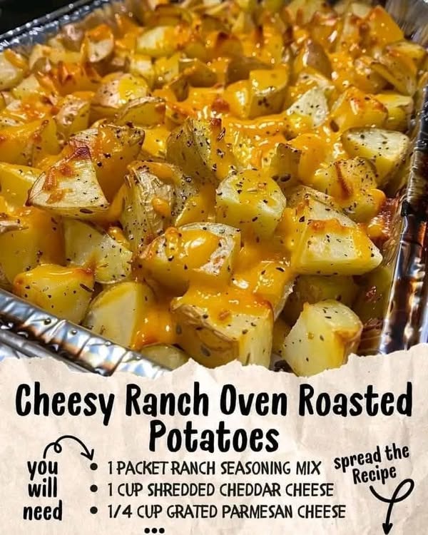 Cheesy Ranch Oven Roasted Potatoes