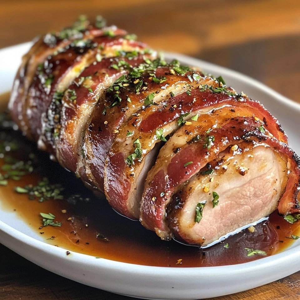 Glazed Bacon-Wrapped Pork Tenderloin