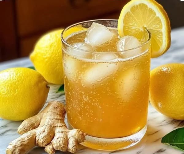 Lemon Ginger Iced Green Tea w/ Honey