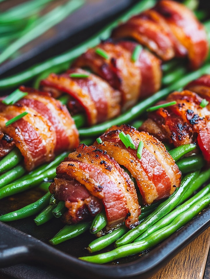Bacon-Wrapped Green Bean Bundles