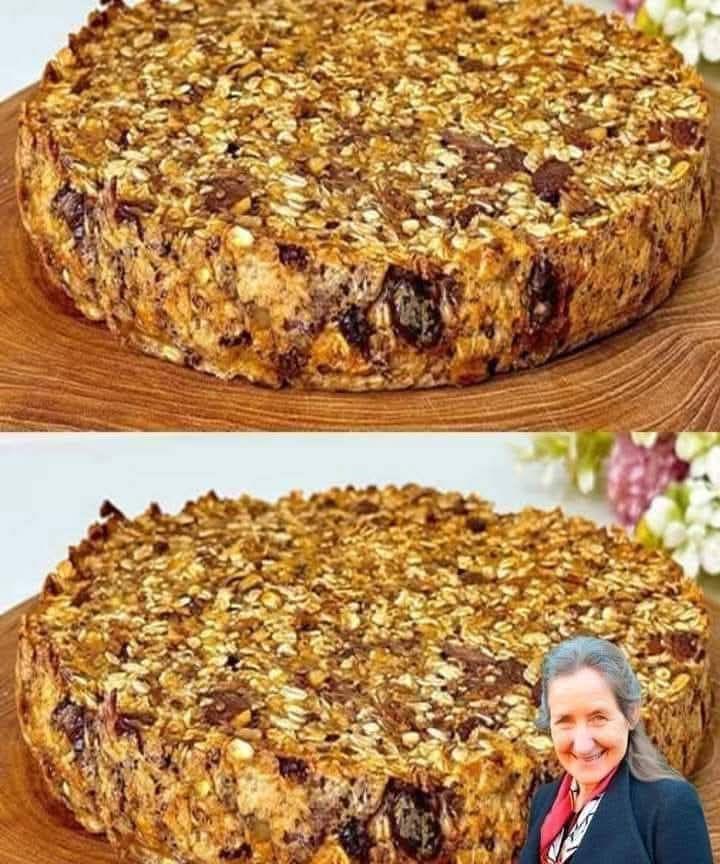 Baked Oatmeal with Raisins, Apples, Bananas and Walnuts