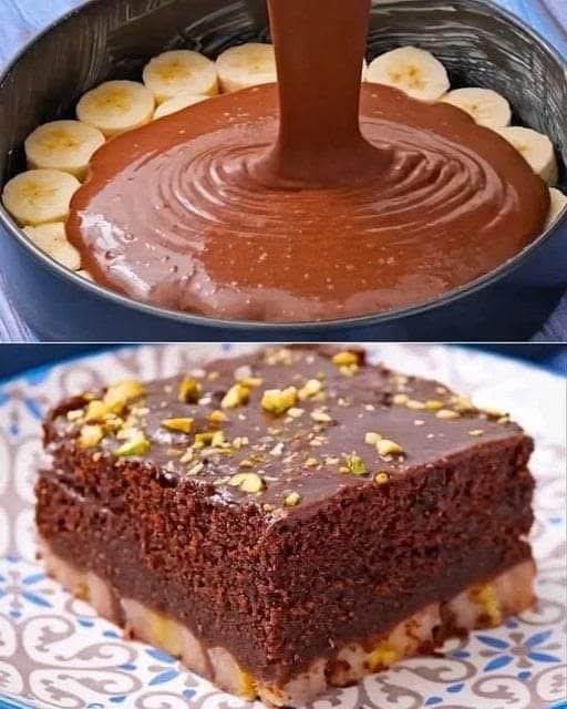 CHOCOLATE AND BANANA CAKE