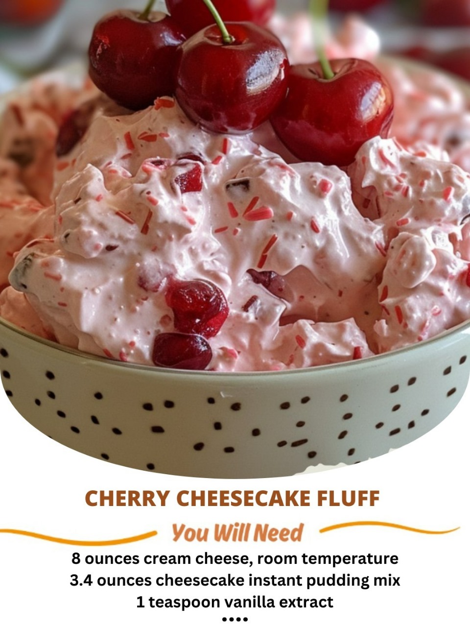 Cherry Cheesecake Fluff: A Cloud-Like Dessert That’s Pure Heaven! 🍒🧀☁️