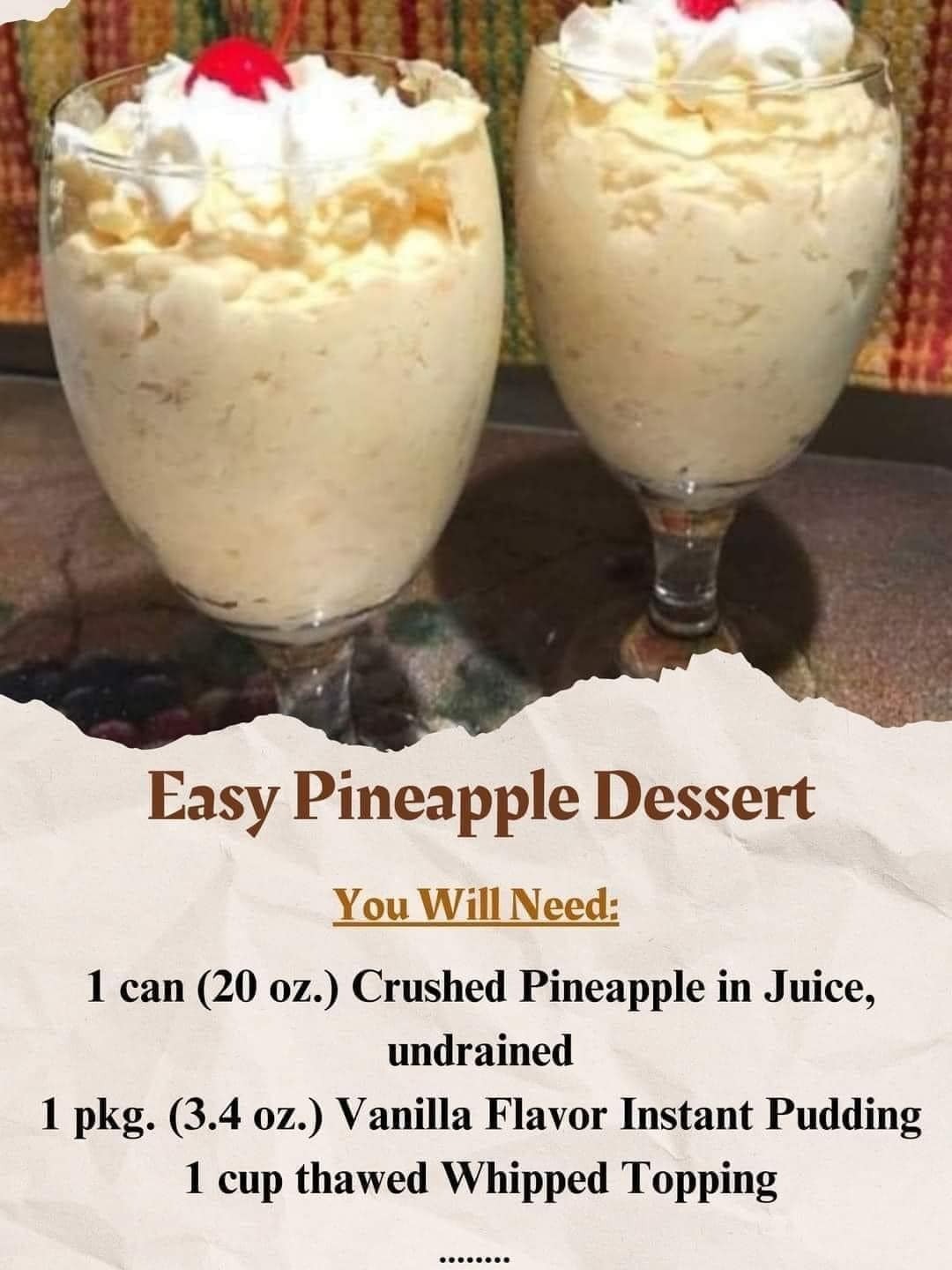 Best Easy Pineapple Dessert