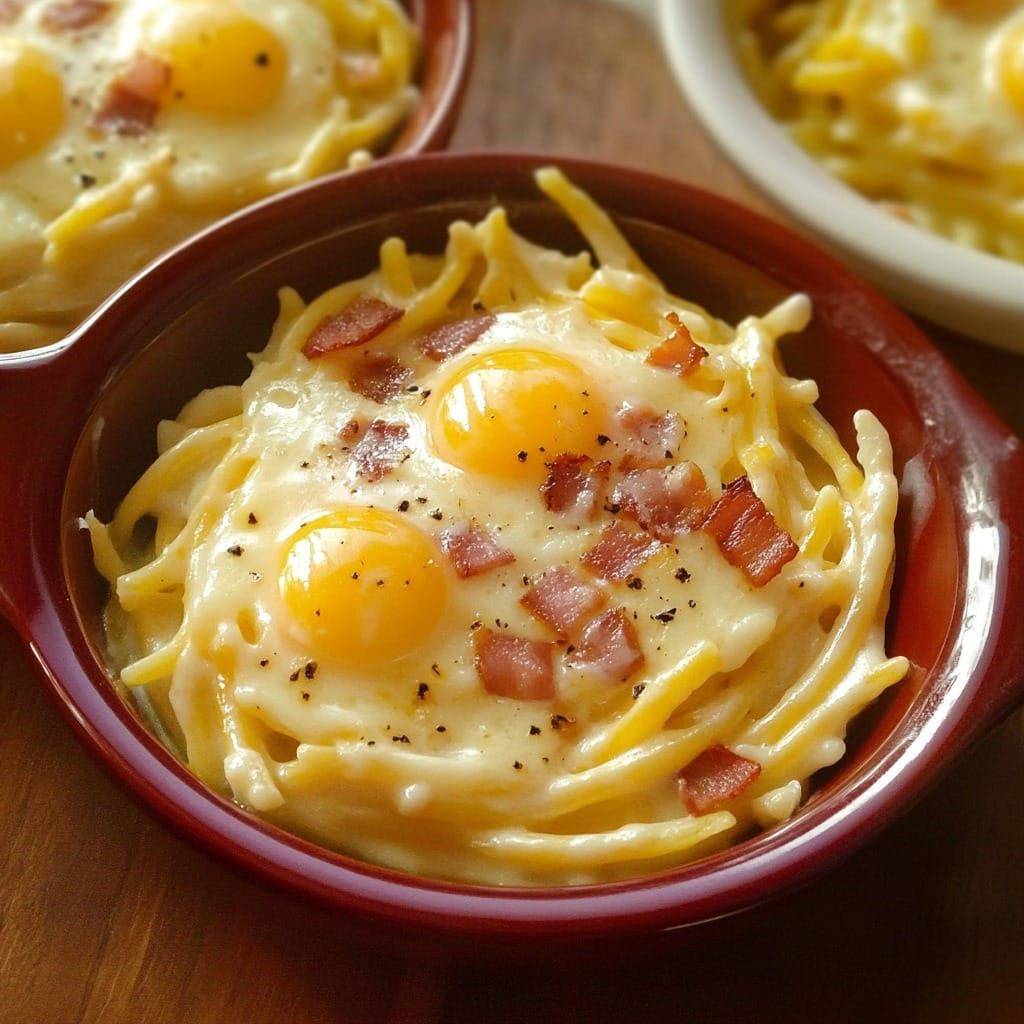 Carbonara-Style Eggs in a Casserole