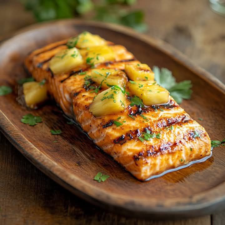 Grilled Pineapple Chipotle Salmon