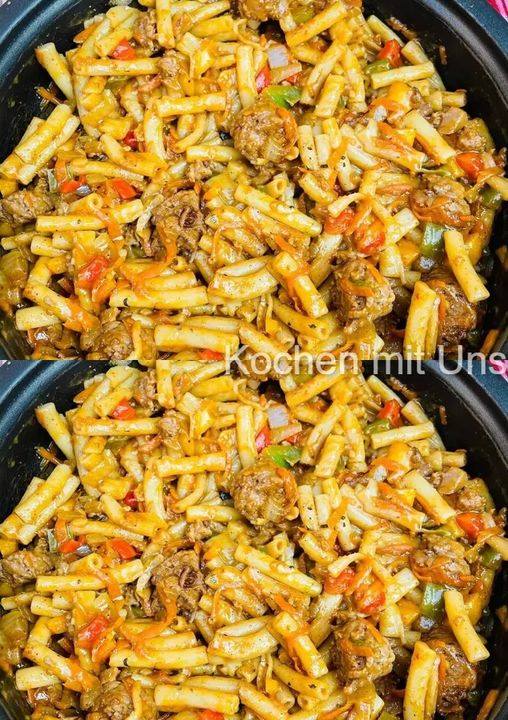 Gyros macaroni casserole, I prepare it at least twice a week!