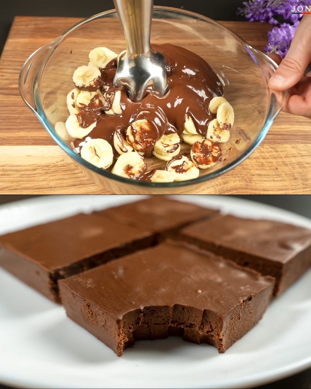 2-Ingredient No-Sugar Banana & Dark Chocolate Mousse