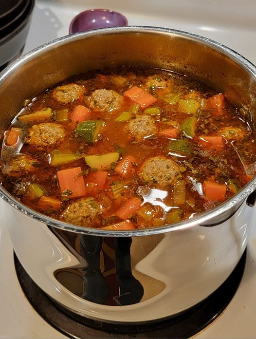 Made albondigas (Mexican soup )