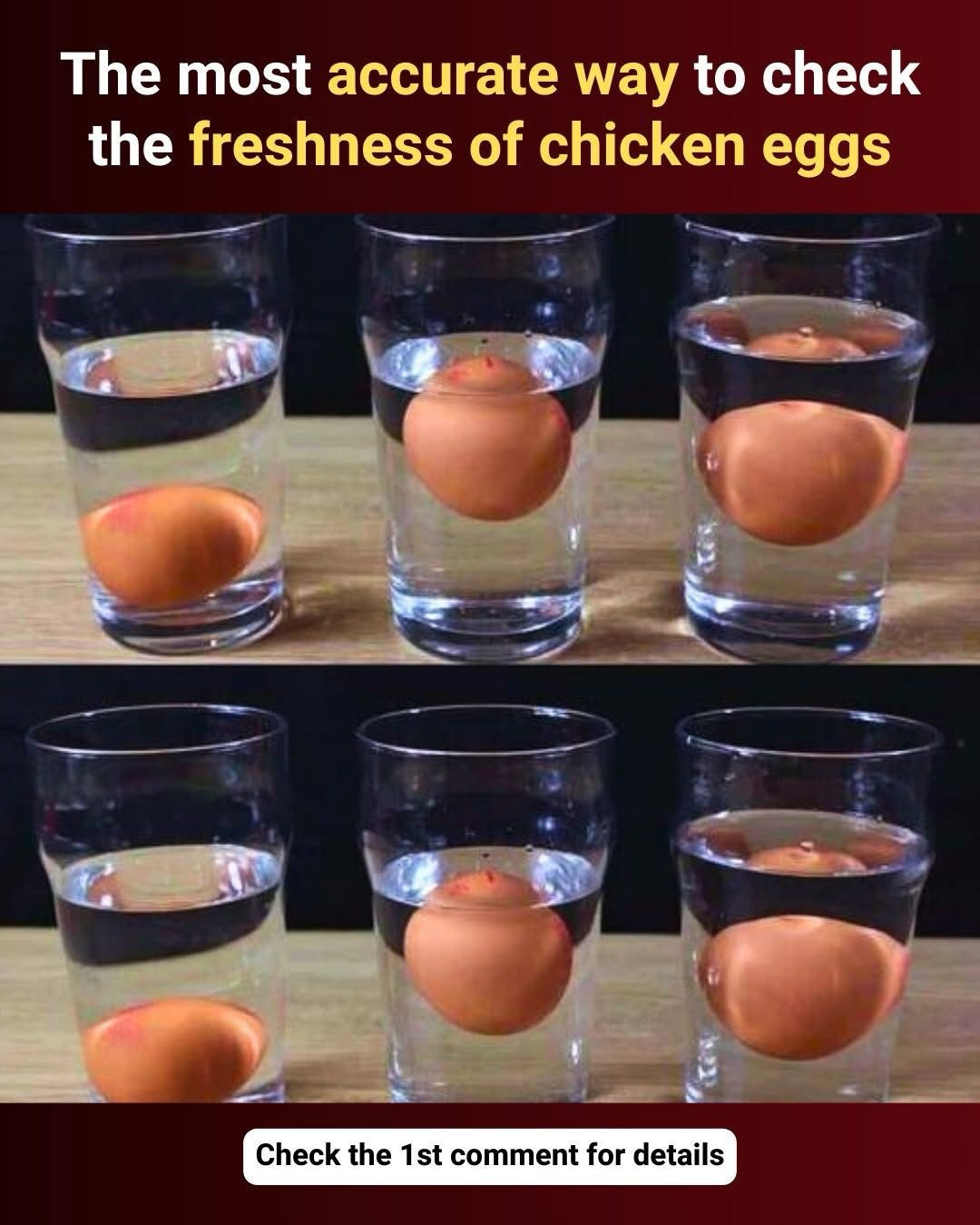 There is no more accurate way: the most accurate way to check the freshness of chicken eggs. 🥚⤵️