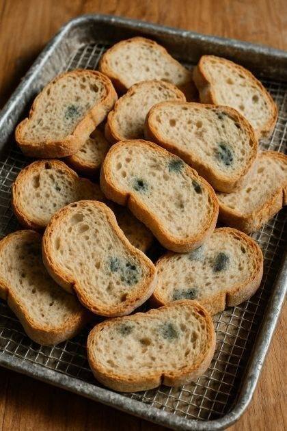 Pulled out some stale bread from pantry. My mother-in-law says it’s wasteful not to use it, but it looks bad to me. What should I do?