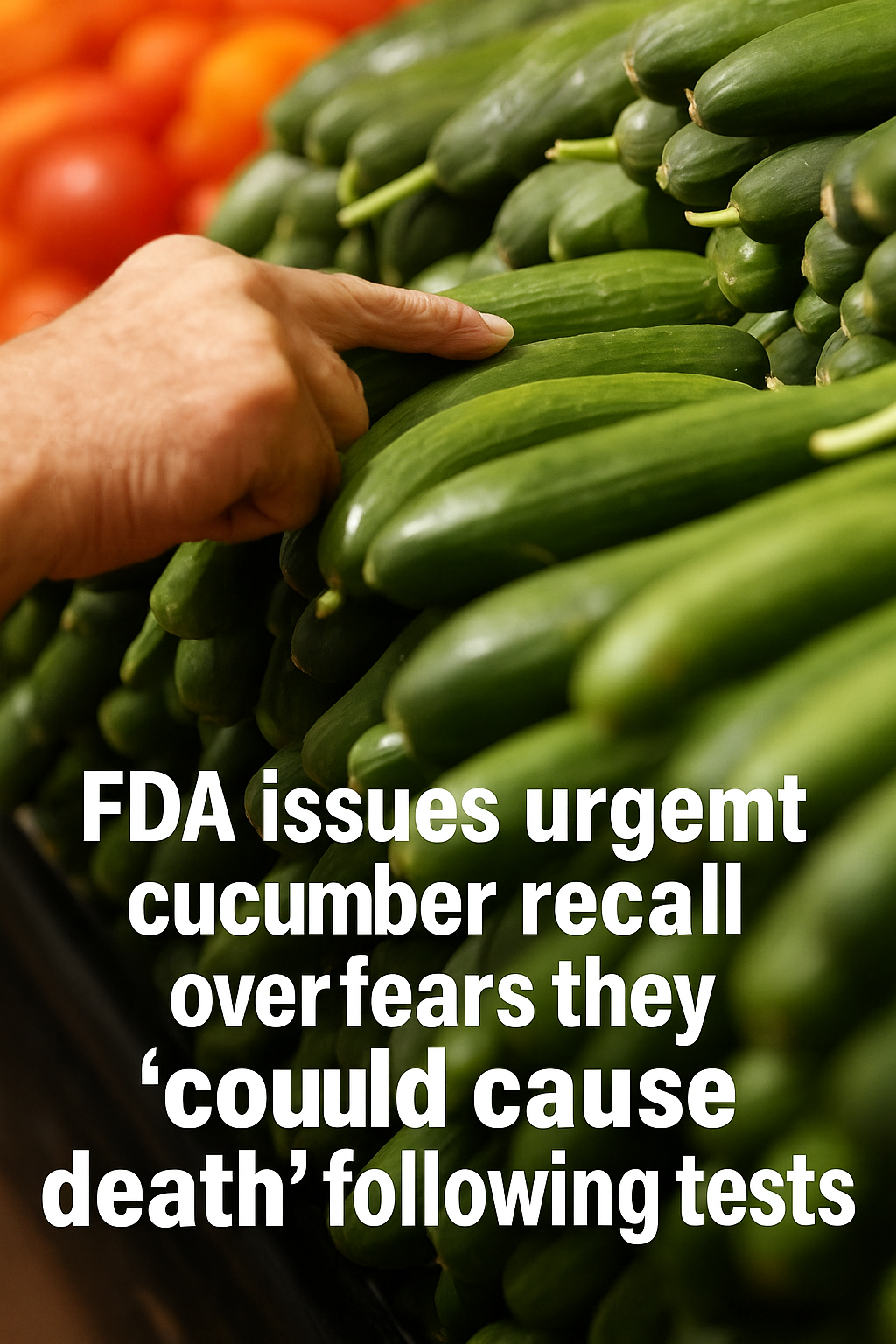 FDA issues urgent cucumber recall over fears they ‘could cause de@th’ following tests
