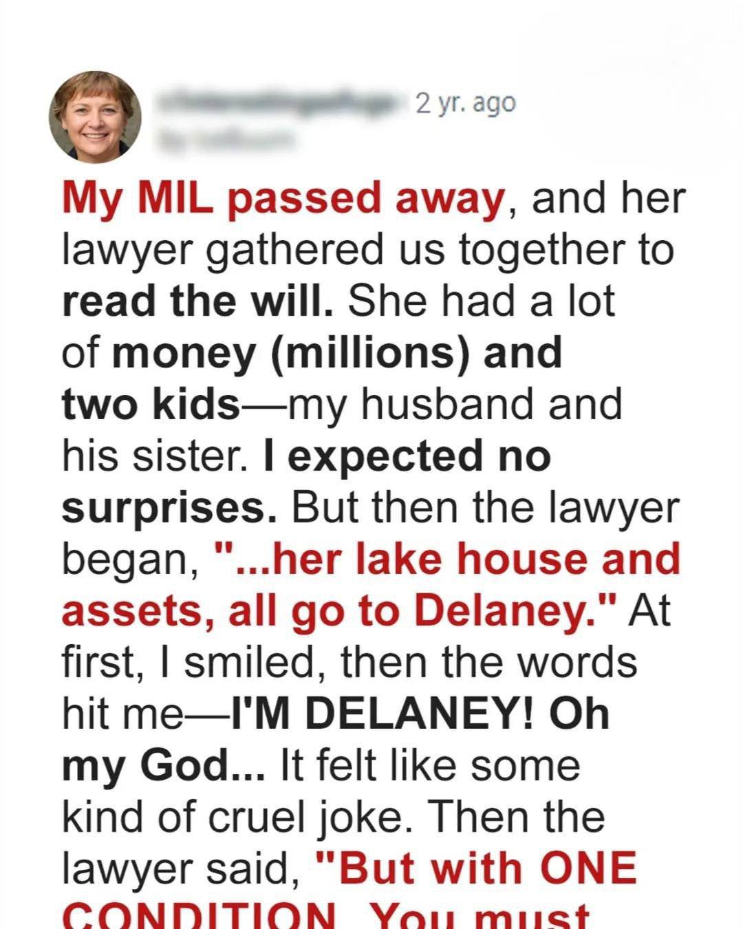 She Left Me Everything — Not Her Children. But Her “Catch” Changed All Our Lives