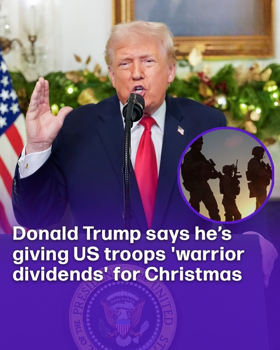 Donald Trump says he is giving US troops warrior dividends for Christmas!