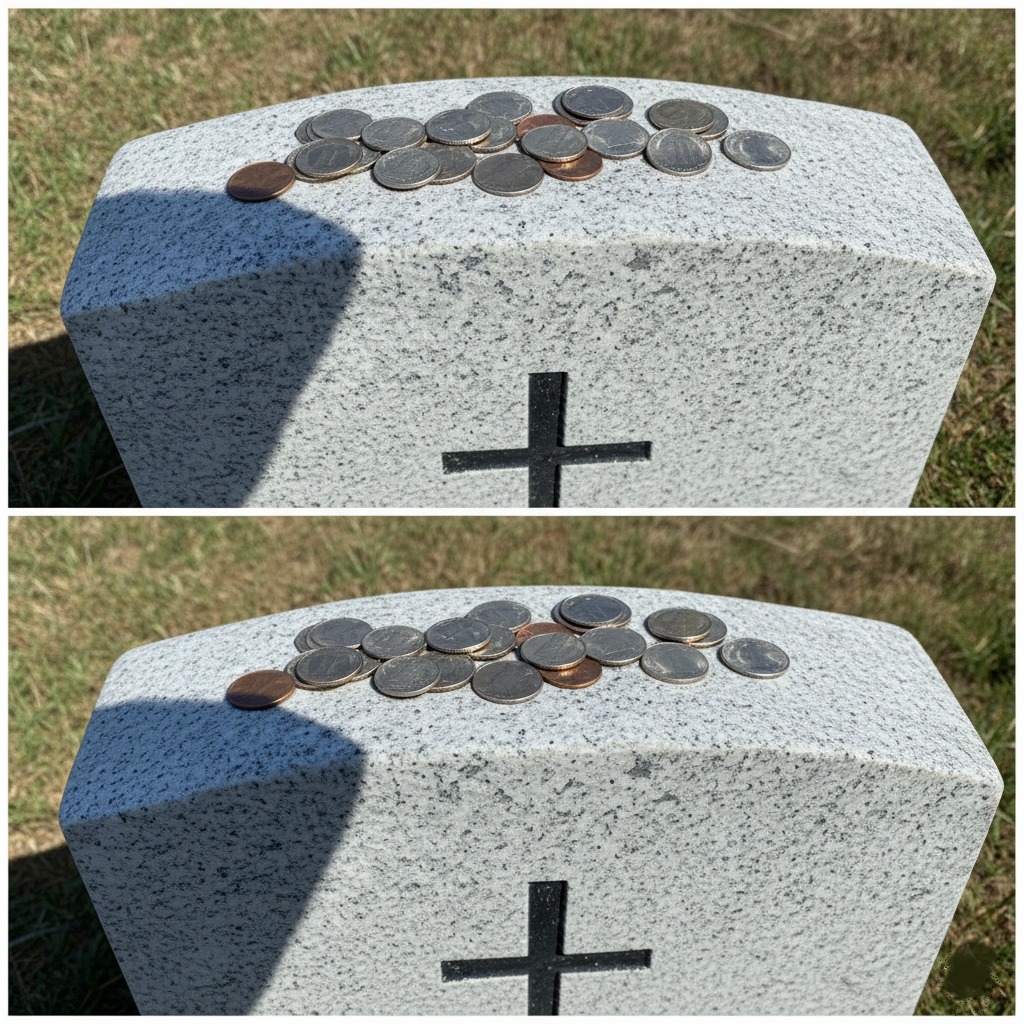 SOTD – Meaning Behind the Tradition of Coins on Gravestones!