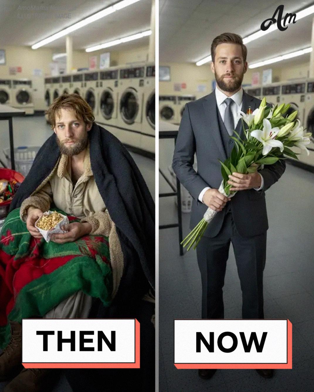 Every Christmas, My Mom Fed a Homeless Man at Our Local Laundromat – but This Year, Seeing Him Changed Everything!