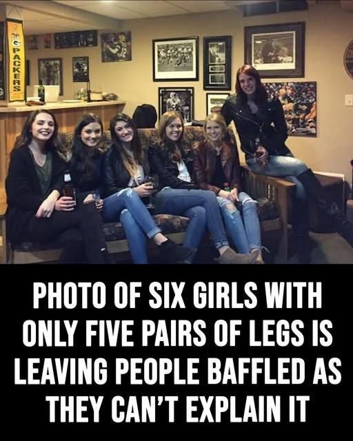 The Optical Illusion of Six Girls and Only Five Pairs of Legs!