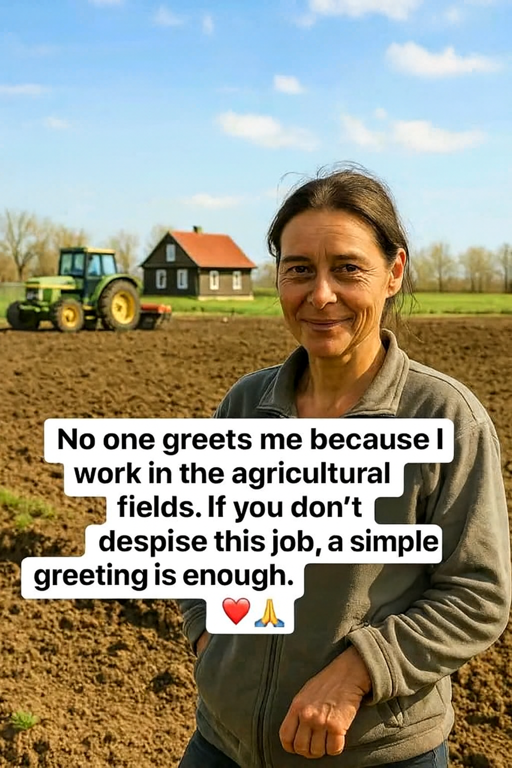 She gets up before sunrise.