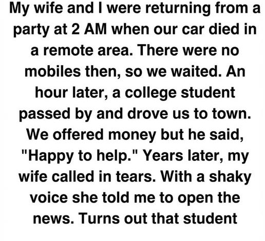 A Late-Night Kindness That Came Back Years Later