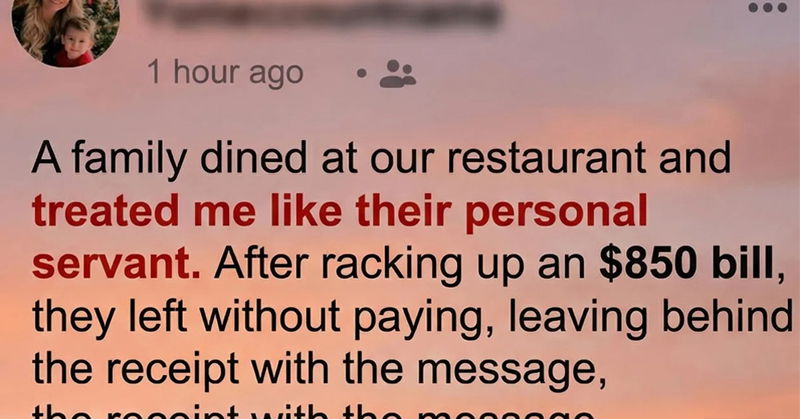 A Family Complained About My Service and Left Without Paying an 0 Bill — but I Managed to Turn the Situation Around