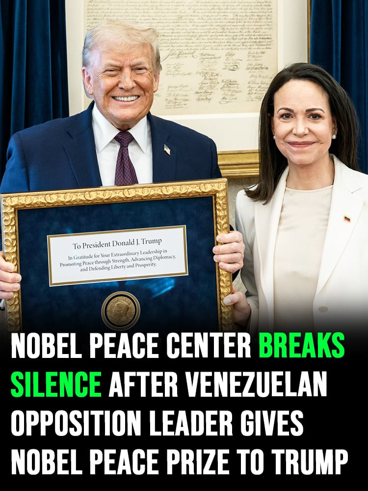 Nobel Peace Center breaks silence after Venezuelan opposition leader gives Nobel Peace Prize to Trump! – Story Of The Day!