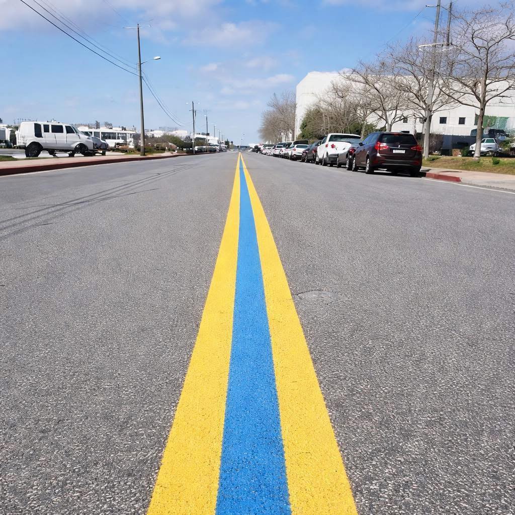 Noticed a Blue Line on the Road? Here is What It Signifies! – Story Of The Day!