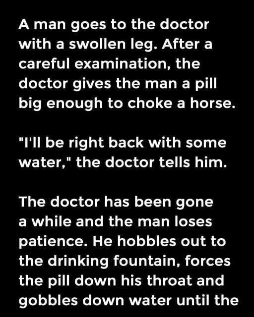 A man goes to the doctor with a swolen leg! – Story Of The Day!