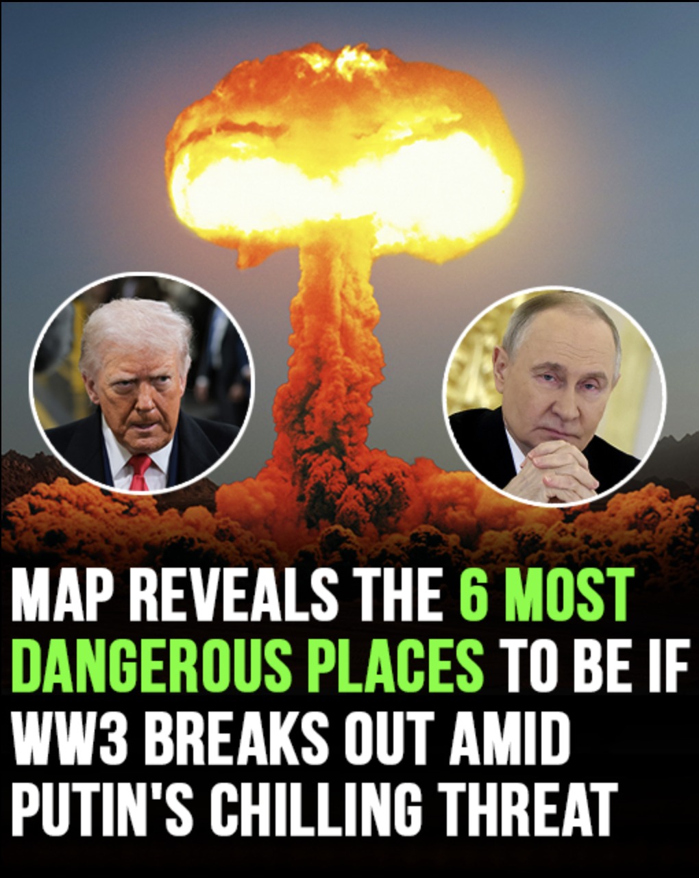 Map reveals the 6 most dangerous places to be if WW3 breaks out! – Story Of The Day!