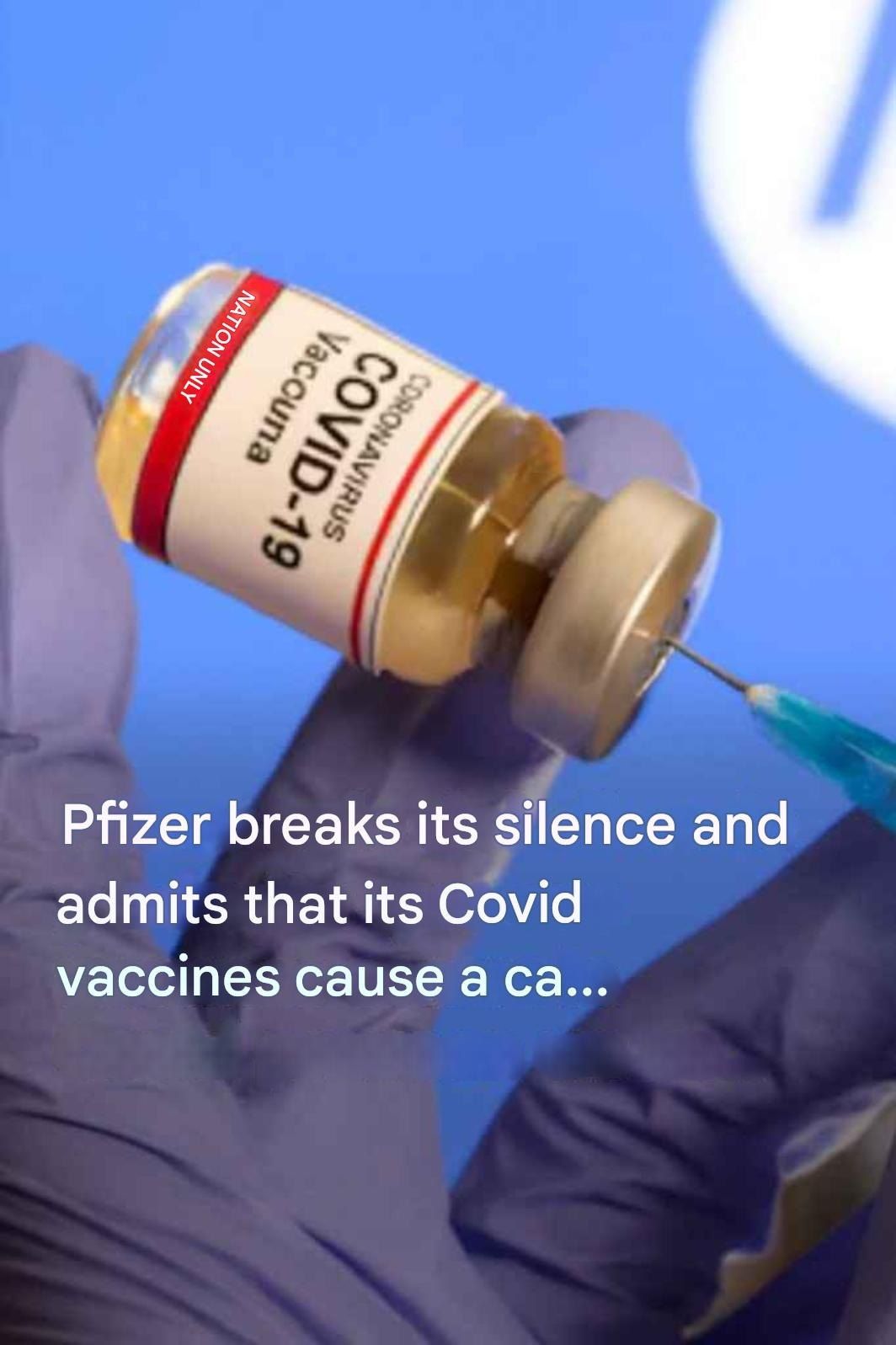 Pfizer admits its Covid vaccines cause a ca! – Story Of The Day!